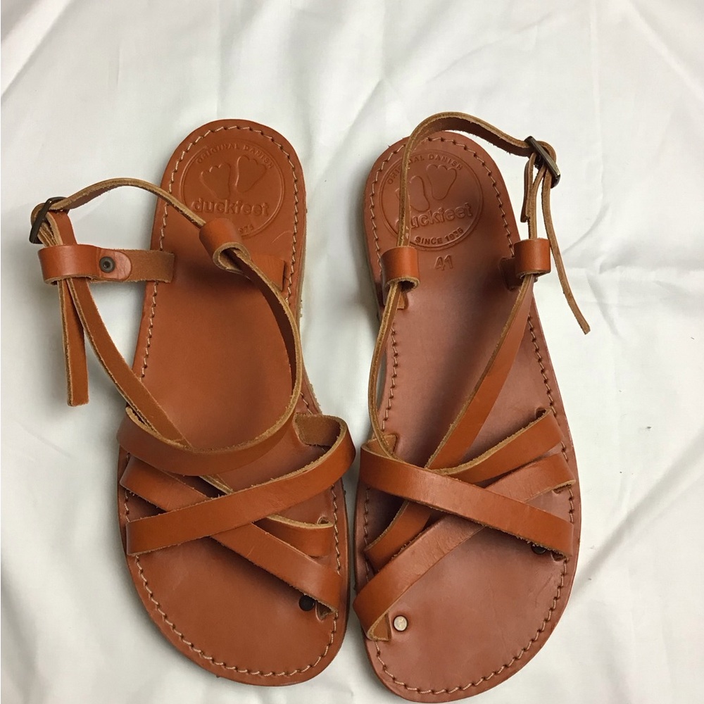 Duckfeet Bornholm Gladiator Unisex Sandal Brown Sz 41